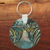 ヴィンテージサイクリングアートワーク キーホルダー (正面)