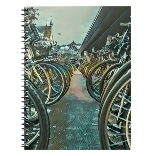 ヴィンテージサイクリングアートワーク ノートブック (正面)