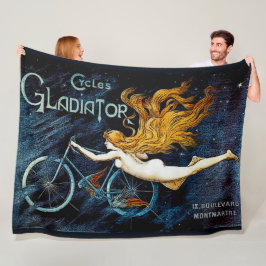 ヴィンテージサイクリングサイクルグラディエーター広告 フリースブランケット