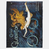 ヴィンテージサイクリングサイクルグラディエーター広告 フリースブランケット (正面)