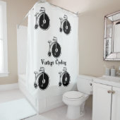 ヴィンテージサイクリングシャワーカーテン シャワーカーテン (インサイチュ)
