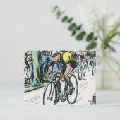 ヴィンテージサイクリングプリント ポストカード (スタンド正面)