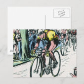 ヴィンテージサイクリングプリント ポストカード (正面/裏面)
