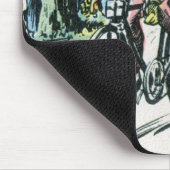 ヴィンテージサイクリングプリント マウスパッド (コーナー)