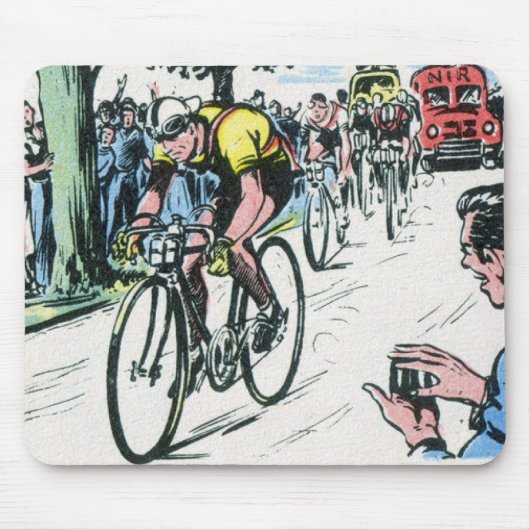ヴィンテージサイクリングプリント マウスパッド (正面)
