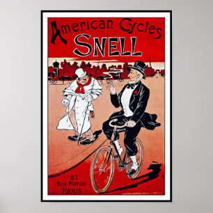 ヴィンテージサイクリングポスター:アメリカンサイクルスネル ポスター