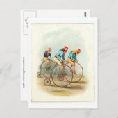ヴィンテージサイクリングポスター、Pennyfarthing Rooters ポストカード (正面/裏面)