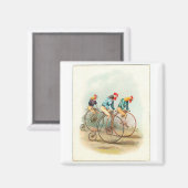 ヴィンテージサイクリングポスター、Pennyfarthing Rooters マグネット (正面/裏面)