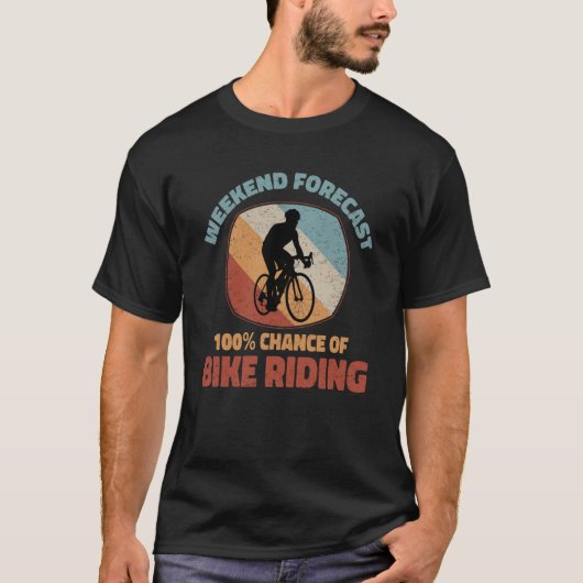 ヴィンテージサイクリングライディングバイクレトロサンセットウィークエンドB Tシャツ (正面)