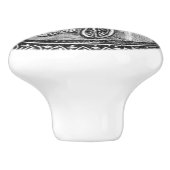 ヴィンテージサイクリングレース版木、銅版、版画 セラミックノブ (側面)