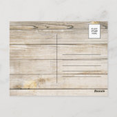 ヴィンテージサイクリング結婚サンキューポストカード ポストカード (裏面)