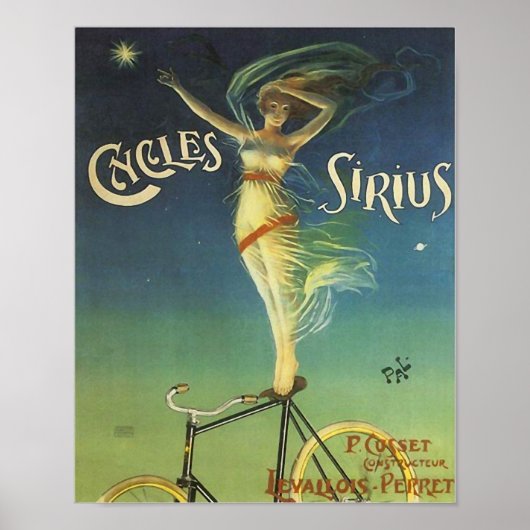 ヴィンテージサイクルシリウス自転車ポスター ポスター (正面)