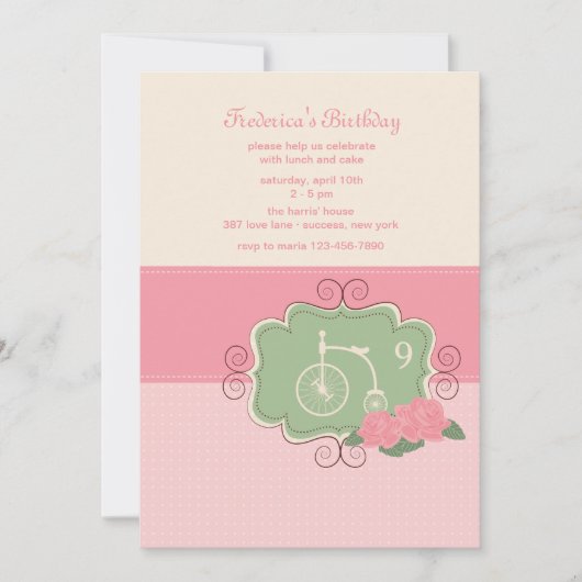 ヴィンテージサイクル招待状 招待状 (正面)