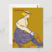 ヴィンテージサイクル、編集文字はがき ポストカード (正面/裏面)