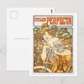 ヴィンテージサイクルPerfecta by Alphonseミュシャポスター ポストカード (正面/裏面)