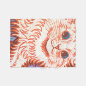 ヴィンテージサイケデリックキャットバイルイワーイン フリースブランケット (正面(横))