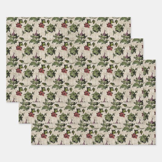 ヴィンテージサイスルデコパージュティッシュペーパー ラッピングペーパーシート (セット)