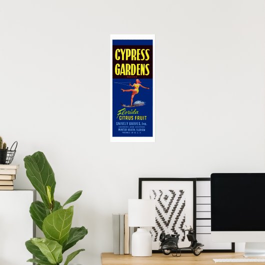 ヴィンテージサイプレスガーデンズフロリダシトラスフルーツポステ ポスター (ホームオフィス)