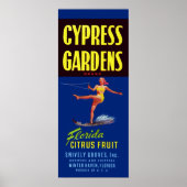ヴィンテージサイプレスガーデンズフロリダシトラスフルーツ ポスター (正面)