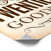 ヴィンテージサインキスをするプリント20代さようなら ポスター (角)