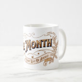 ヴィンテージサインコーヒー月 コーヒーマグカップ (正面右)