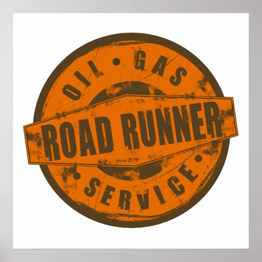 ヴィンテージサインロードランナーポスター ポスター (正面)