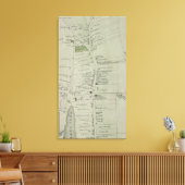 ヴィンテージサウサンプトンニューヨークの地図(1873) キャンバスプリント (インサイチュ (リビング))