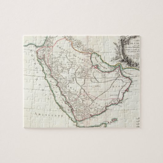 ヴィンテージサウジアラビアの地図（1771年） ジグソーパズル (横)