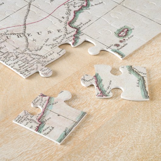 ヴィンテージサウジアラビアの地図（1771年） ジグソーパズル (側面)