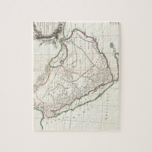 ヴィンテージサウジアラビアの地図（1771年） ジグソーパズル (縦)