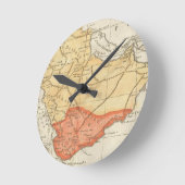 ヴィンテージサウジアラビアの地図(1780年) ラウンド壁時計 (傾斜)