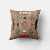 ヴィンテージサウスウエスアートナバジョサンドペインティングラグ クッション (裏面)