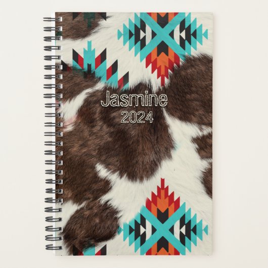 ヴィンテージサウスウエスタンコウィドアトゼックパターン プランナー手帳 (正面)