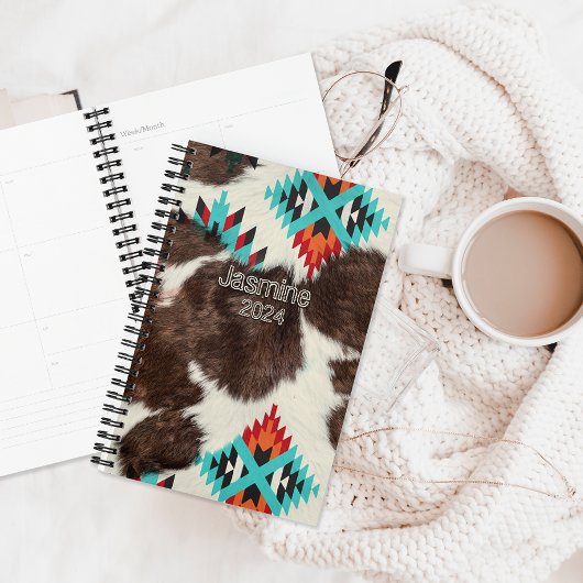 ヴィンテージサウスウエスタンコウィドアトゼックパターン プランナー手帳