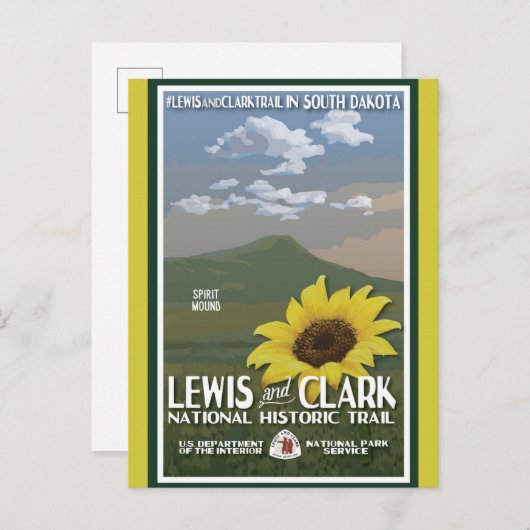 ヴィンテージサウスダコタ国立公園トラベル ポストカード (正面/裏面)