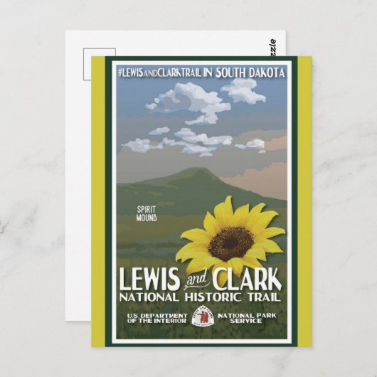 ヴィンテージサウスダコタ国立公園トラベル ポストカード (正面/裏面)