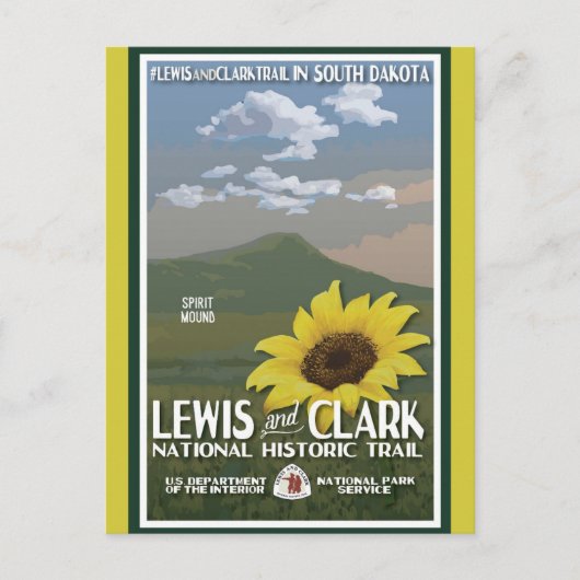 ヴィンテージサウスダコタ国立公園トラベル ポストカード (正面)