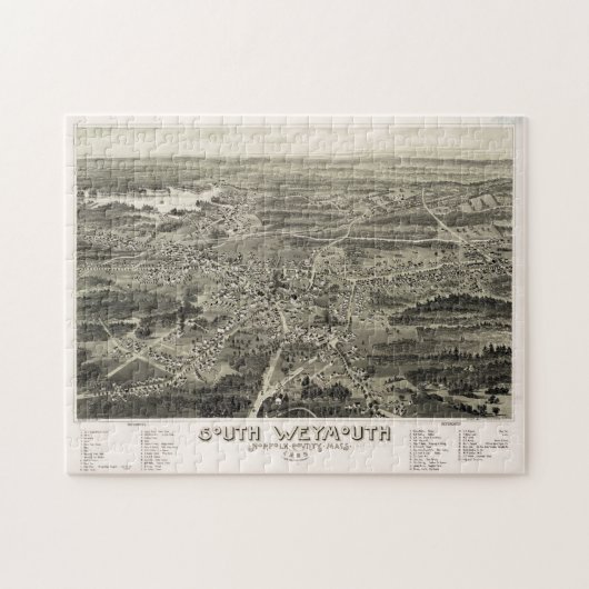 ヴィンテージサウスワイマスの地図(1885) ジグソーパズル (横)