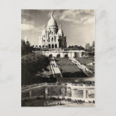 ヴィンテージサクレクール・ド・モンマルトルinパリ写真 ポストカード (正面)