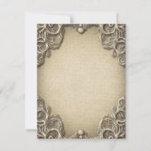 ヴィンテージサザンチャームバーラップレースウェディングRSVP 招待状 (裏面)