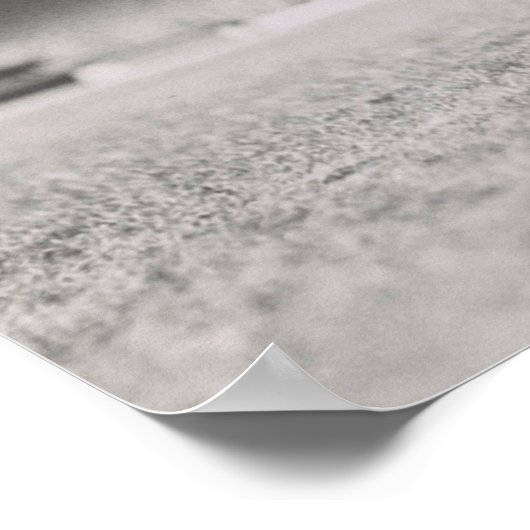 ヴィンテージサッカーのポスター白黒の男の洞窟 ポスター (角)