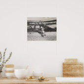 ヴィンテージサッカーのポスター白黒の男の洞窟 ポスター (キッチン)