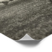 ヴィンテージサッカーのポスター白黒の男の洞窟 ポスター (角)