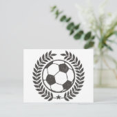 ヴィンテージサッカーオリーブリーフとスター ポストカード (スタンド正面)