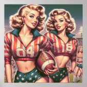 ヴィンテージサッカーガールズ ポスター (正面)