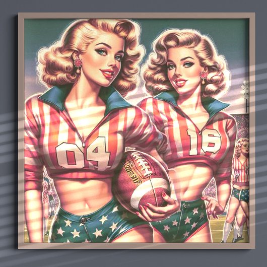 ヴィンテージサッカーガールズ ポスター