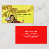 ヴィンテージサッカーコーチ名刺 名刺 (正面/裏面)