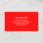 ヴィンテージサッカーコーチ名刺 名刺 (裏面)