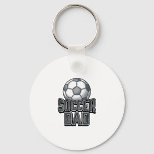 ヴィンテージサッカーダッドボールド彫刻Tシャツデザイン1 キーホルダー