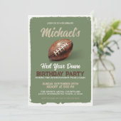 ヴィンテージサッカーテーマ第1誕生日パーティー 招待状 (スタンド正面)